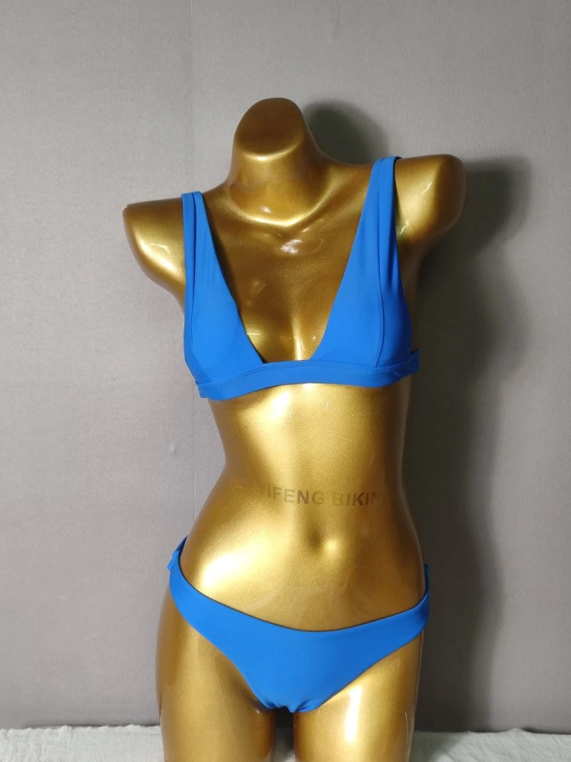 High Waist Summer Women Solid Bikini