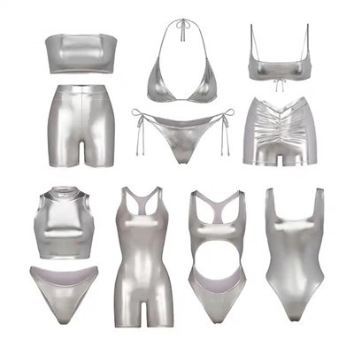 2023 Luxury Shiny Metallic Swimwear For Women