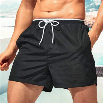 Standard Length Solid Mens Swim Shorts 2023